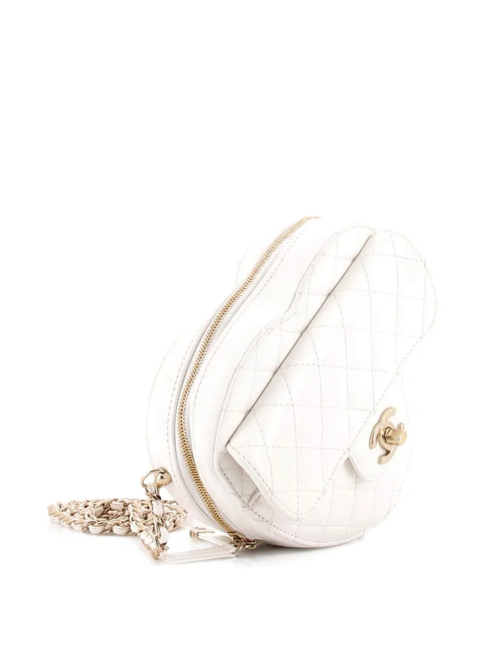 Cc In Love Heart Bag Quilted Lambskin Crossbody Bag