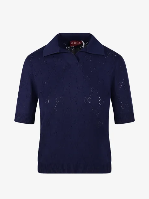 Gucci GG pointelle polo top