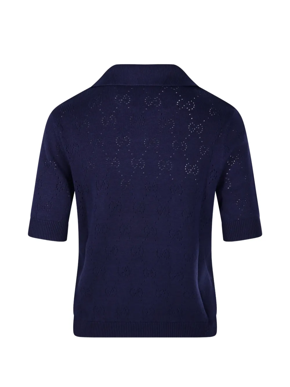 Gucci Pointelle polotop met GG-logo Blauw