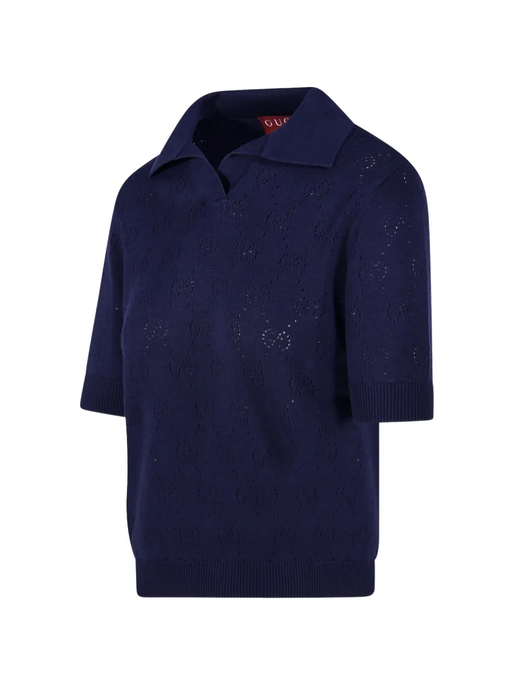 Gucci Pointelle polotop met GG-logo Blauw