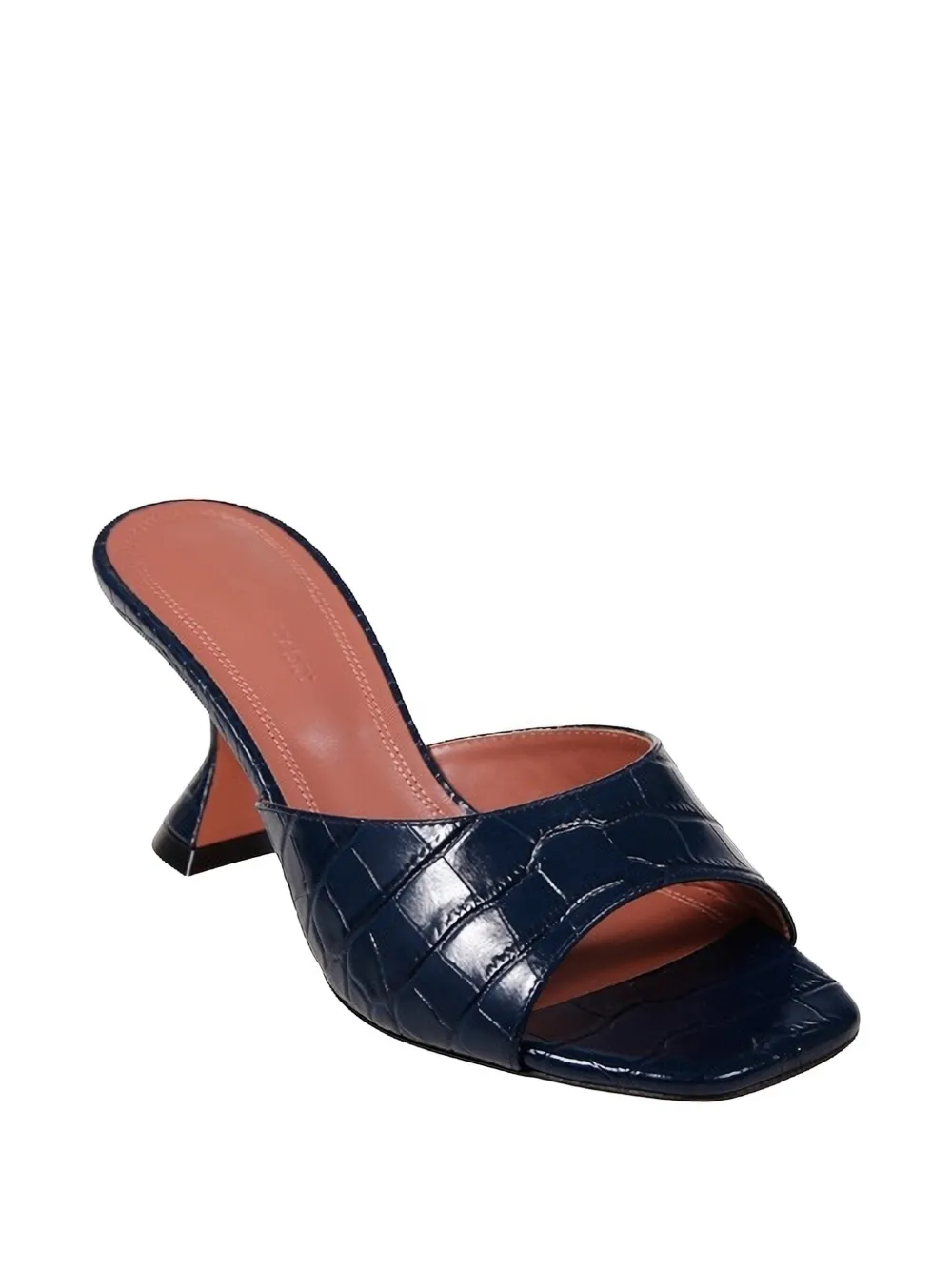 Amina Muaddi Lupita croc-print pumps Blauw