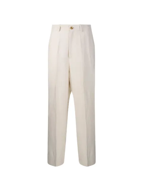 P.A.R.O.S.H. pressed-crease button-fastening trousers