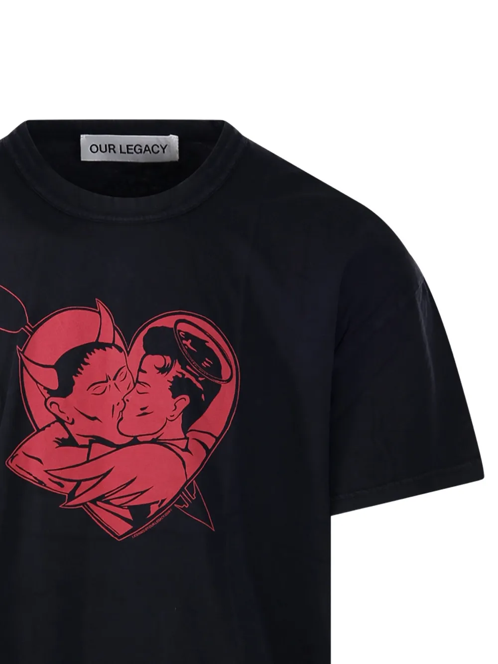 OUR LEGACY Loose T-shirt met print Zwart