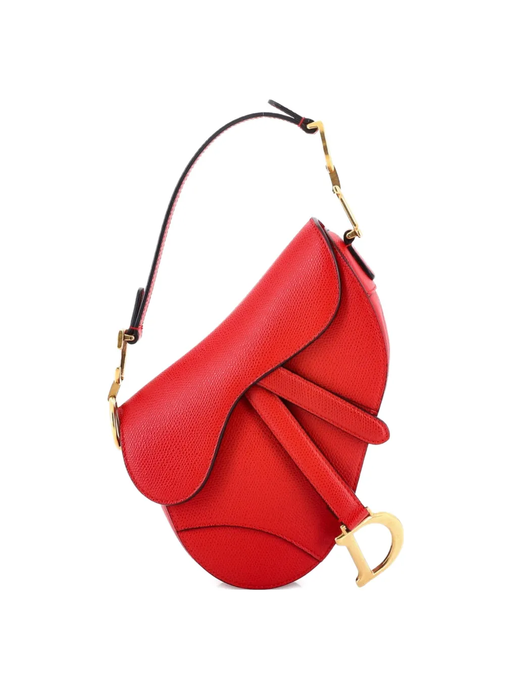 Christian Dior Pre-Owned Saddle Handbag Leather Mini shoulder bag - Rosso