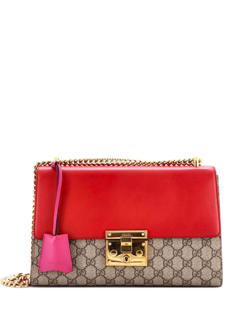 Gucci Pre-Owned Padlock GG Coated Canvas and Leather Medium shoulder bag - Marrone