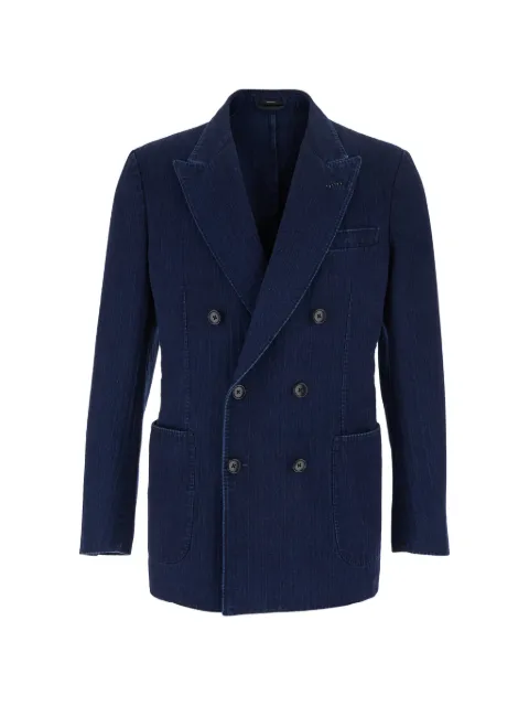 TOM FORD double-breasted peak-lapel coat