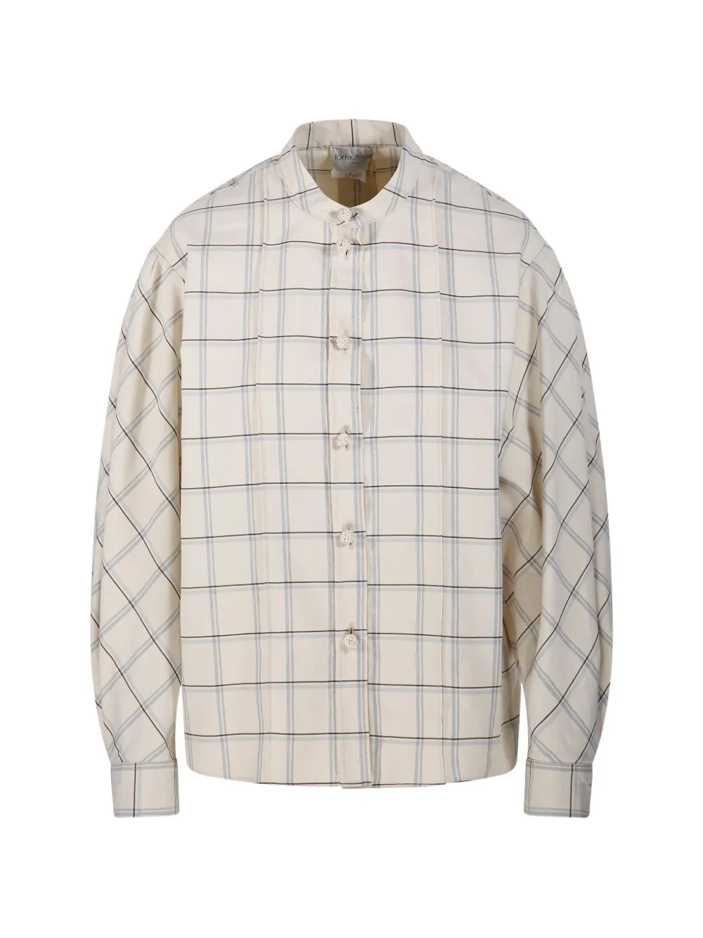 Forte Forte band-collar shirt - Toni neutri