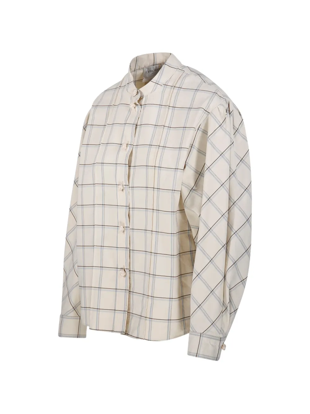  Forte Forte Band-collar Shirt - Neutrals 