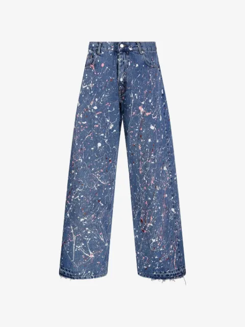 E.L.V DENIM vaqueros con efecto de salpicadura de pintura