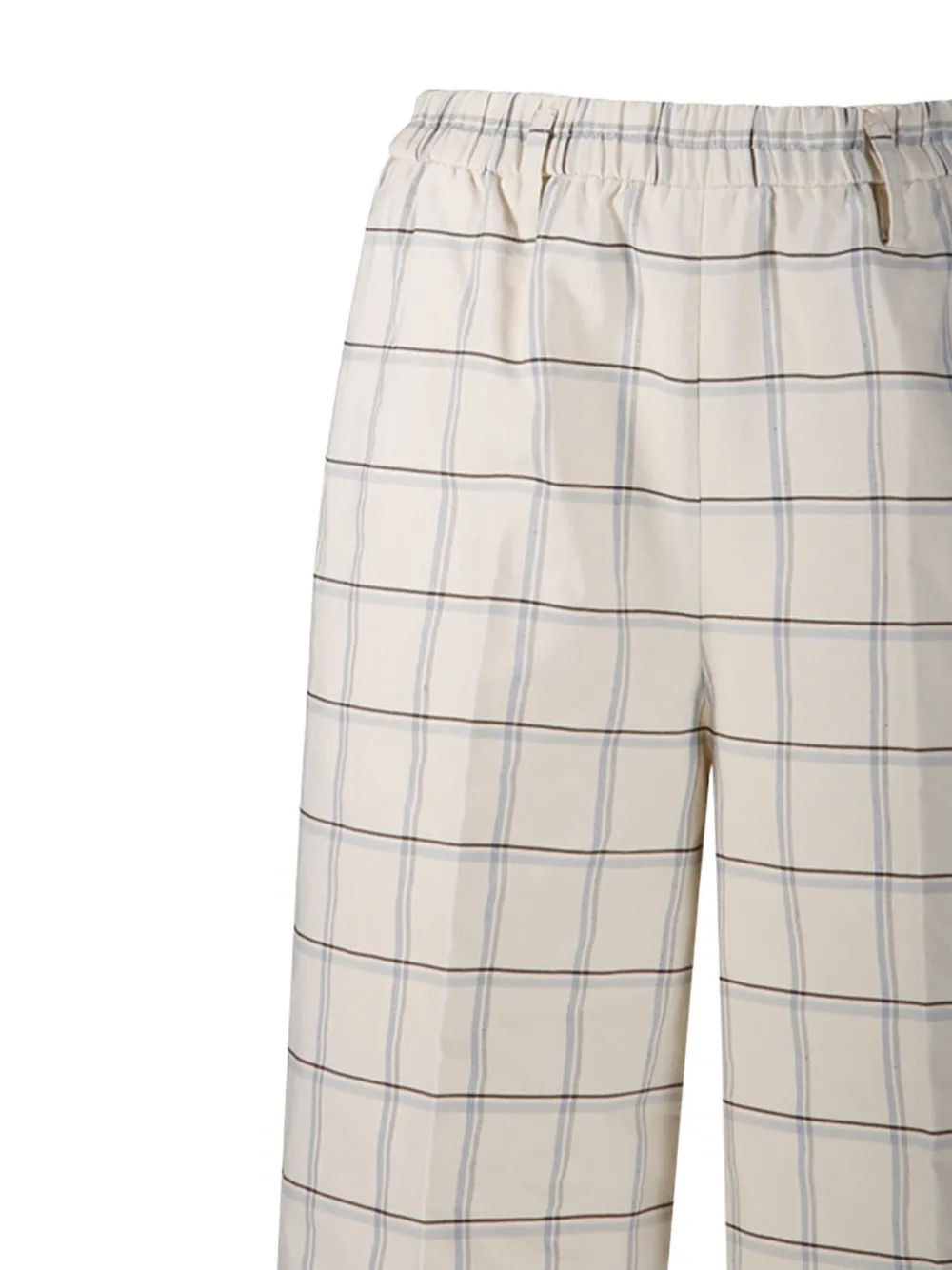 Forte Geruite broek Beige