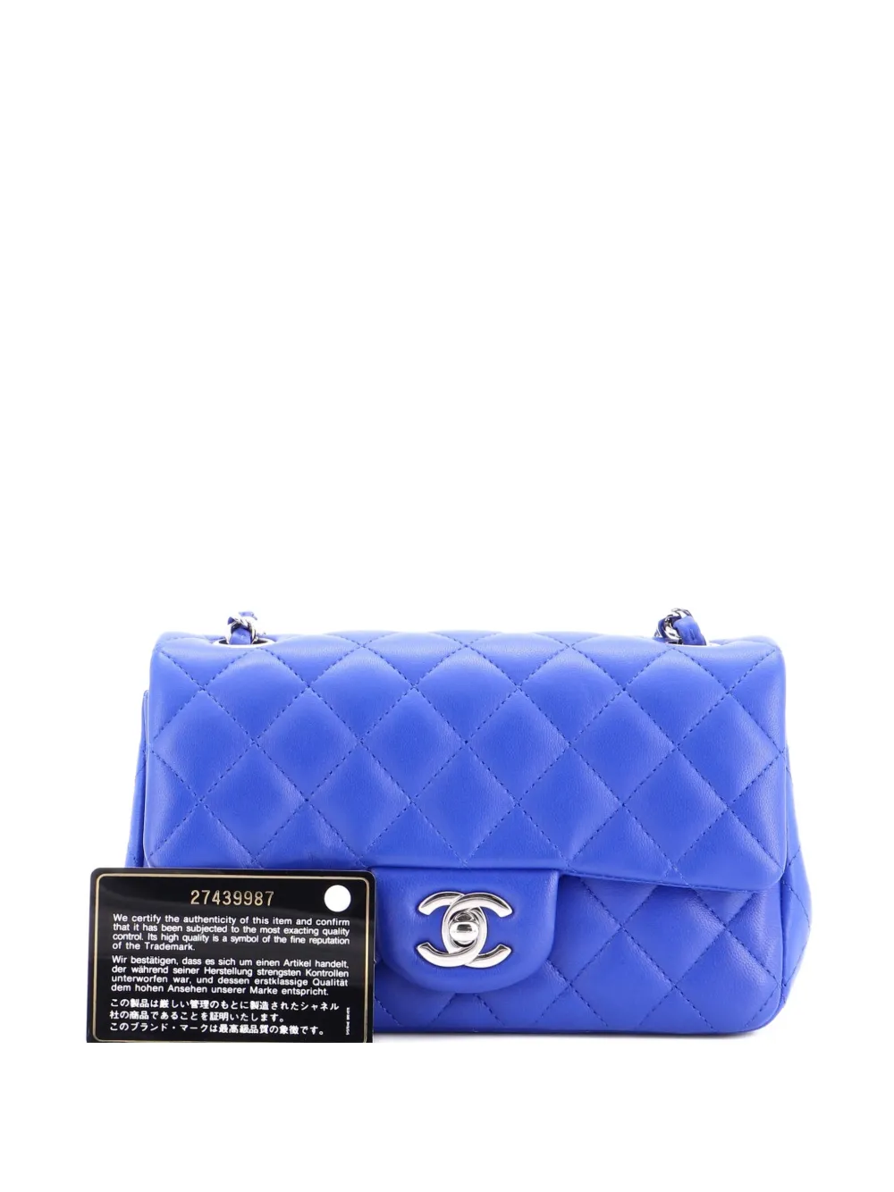 CHANEL Pre-Owned Classic Single Flap Bag Quilted Lambskin Mini crossbody bag - Blu