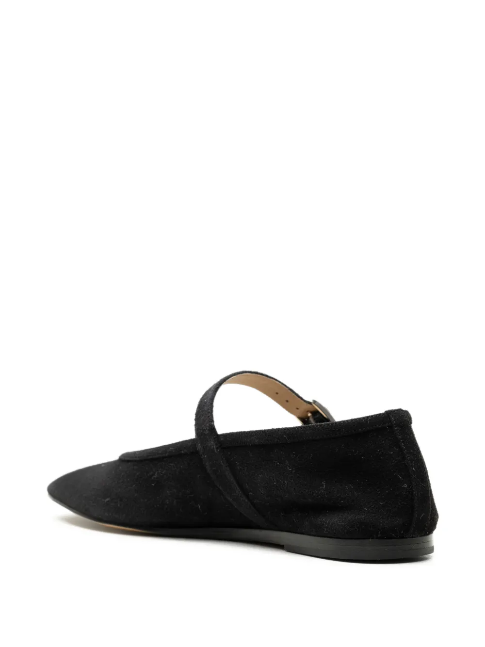 Le Monde Beryl buckle ballet flats Zwart