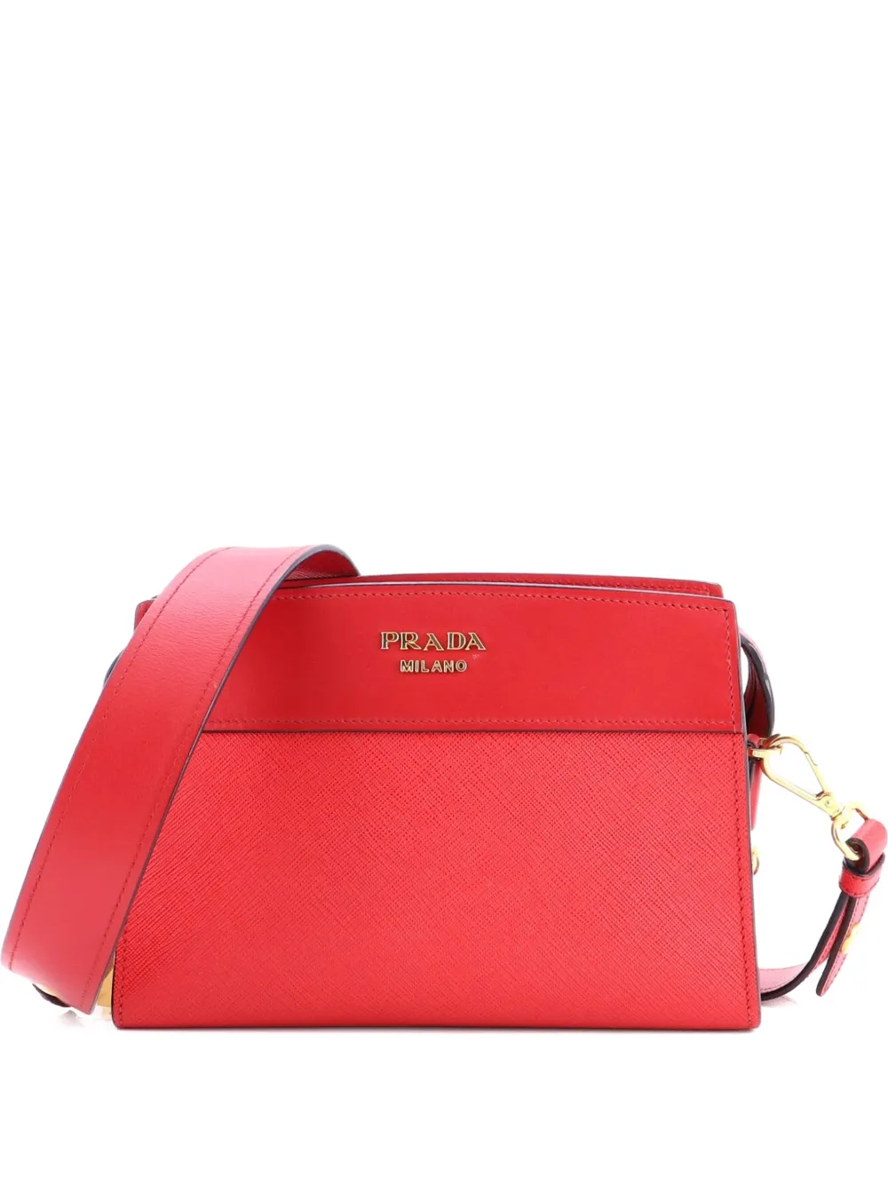 Prada Pre-Owned Esplanade Saffiano with City Calf Small crossbody bag - Rosso