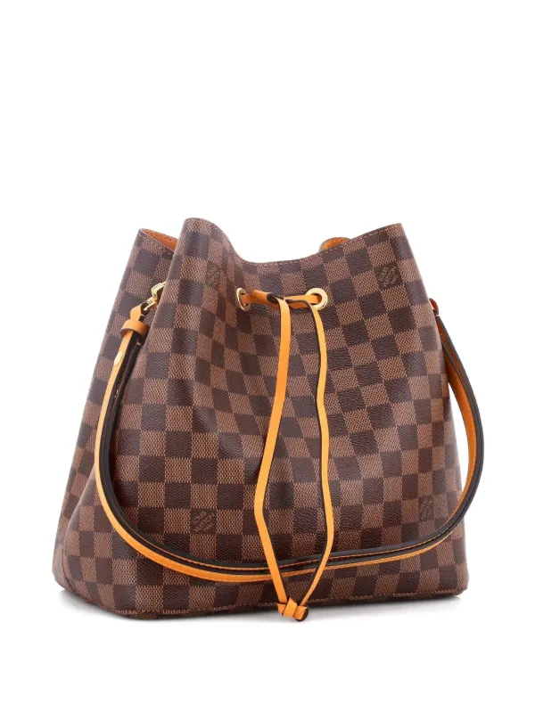 Louis Vuitton バケットバッグ ブラウン Louis Vuitton Pre-Owned ネオ ノエ ハンドバッグ ダミエ＆レザー MM
