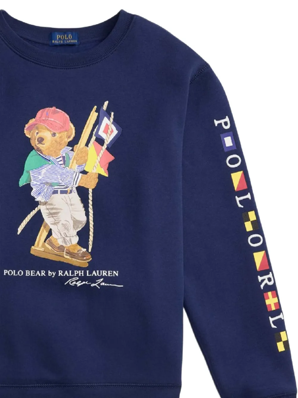 POLO RALPH LAUREN KIDS Sweater met teddybeerprint Blauw