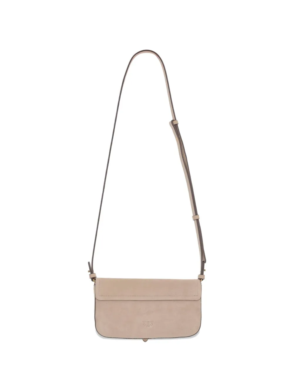 PINKO Medium saddle platte schoudertas Beige
