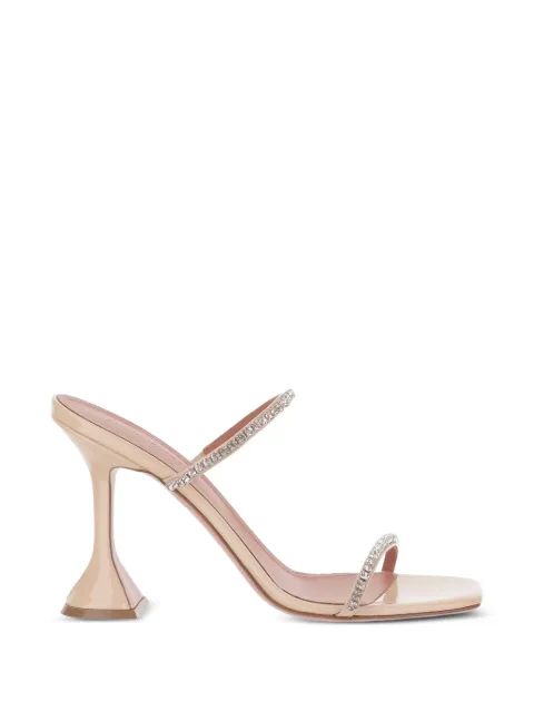 Amina Muaddi Gilda Sandalen mit Kristallen