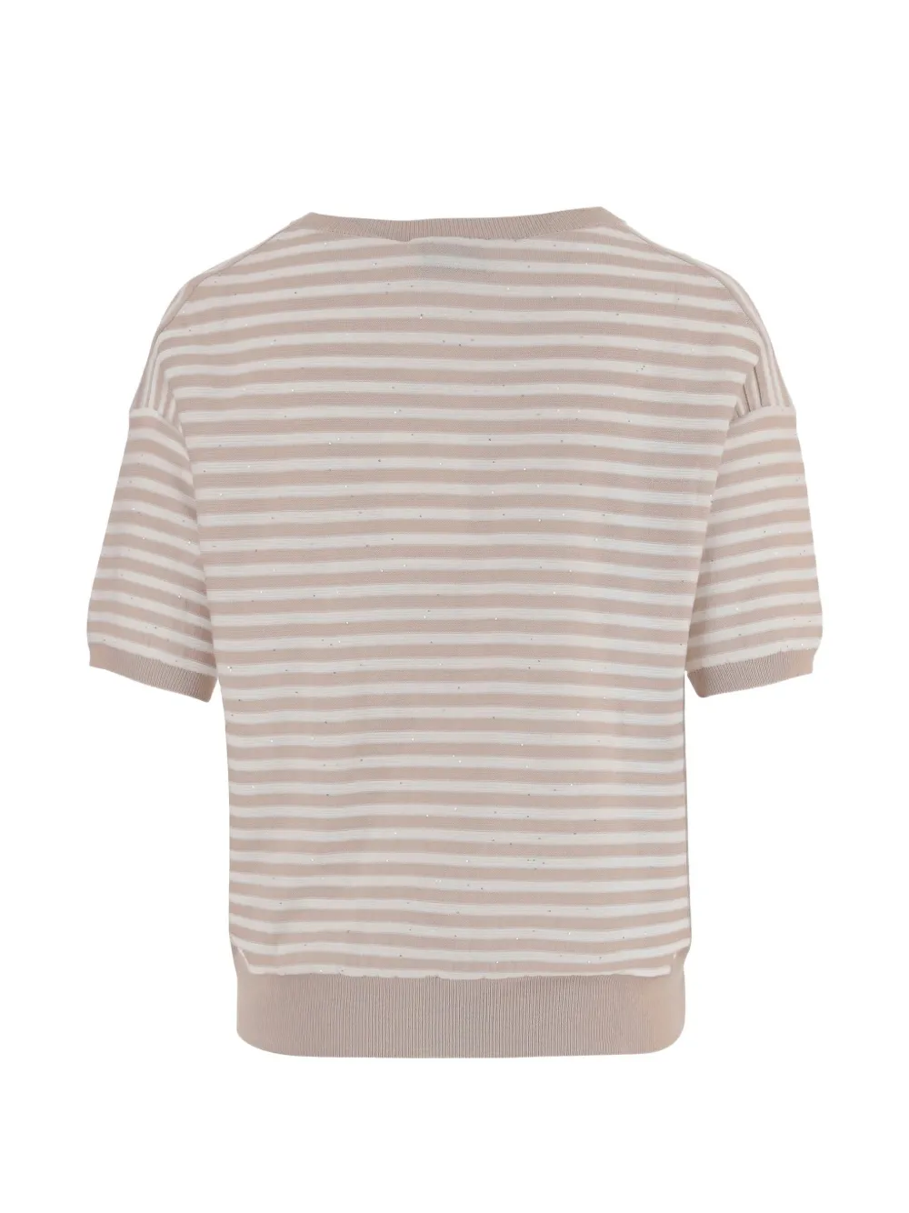  Bruno Manetti Striped-pattern Crew-neck Sweater - Neutrals 