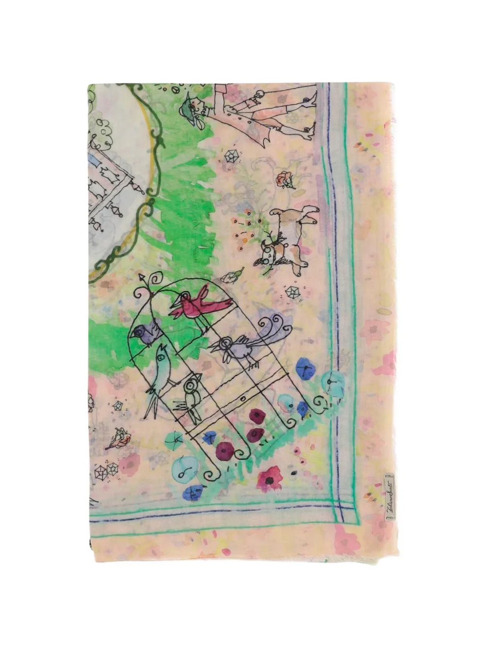 Faliero Sarti graphic-print scarf - Toni neutri