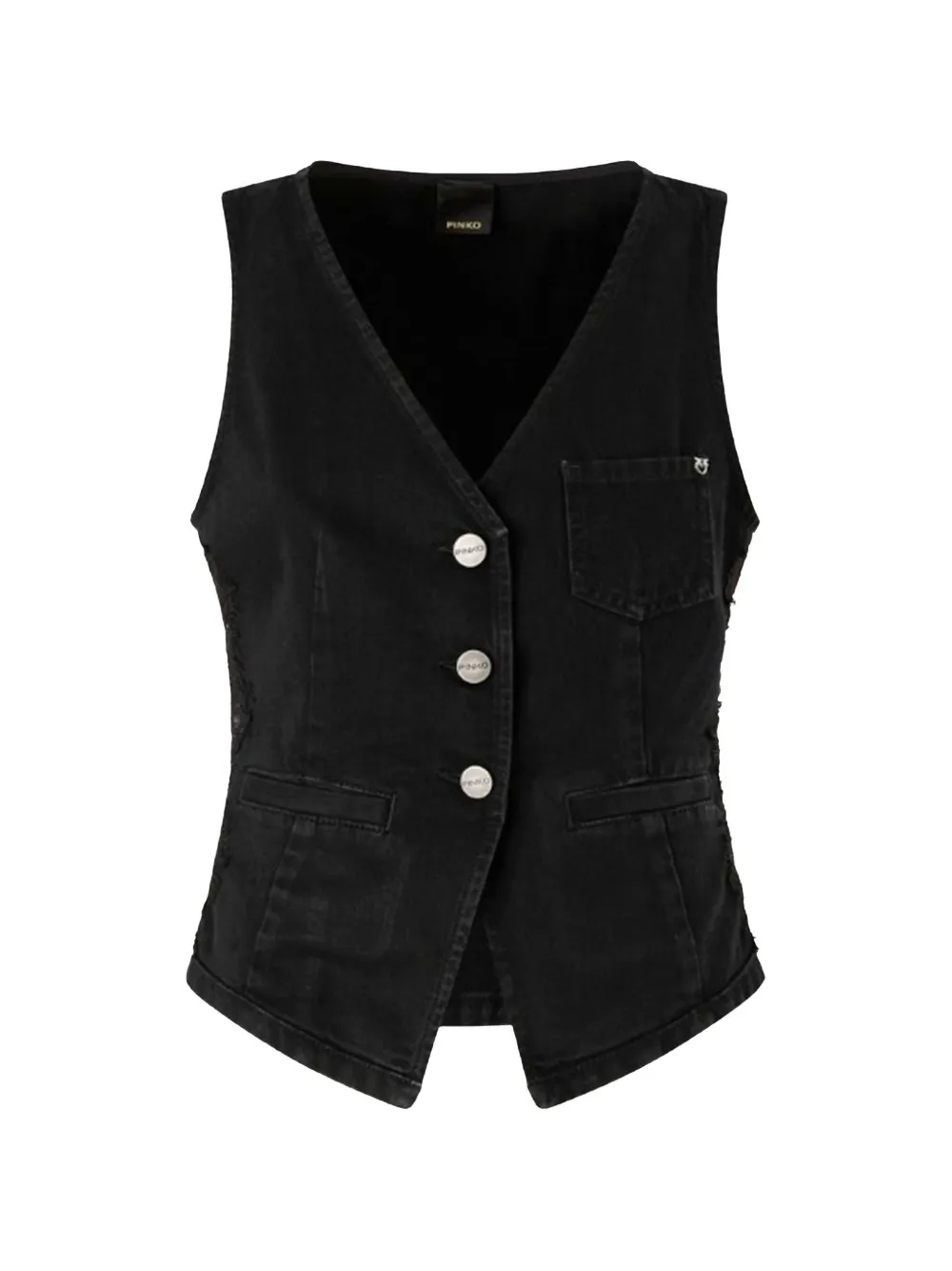 PINKO buttoned pocket waistcoat - Nero