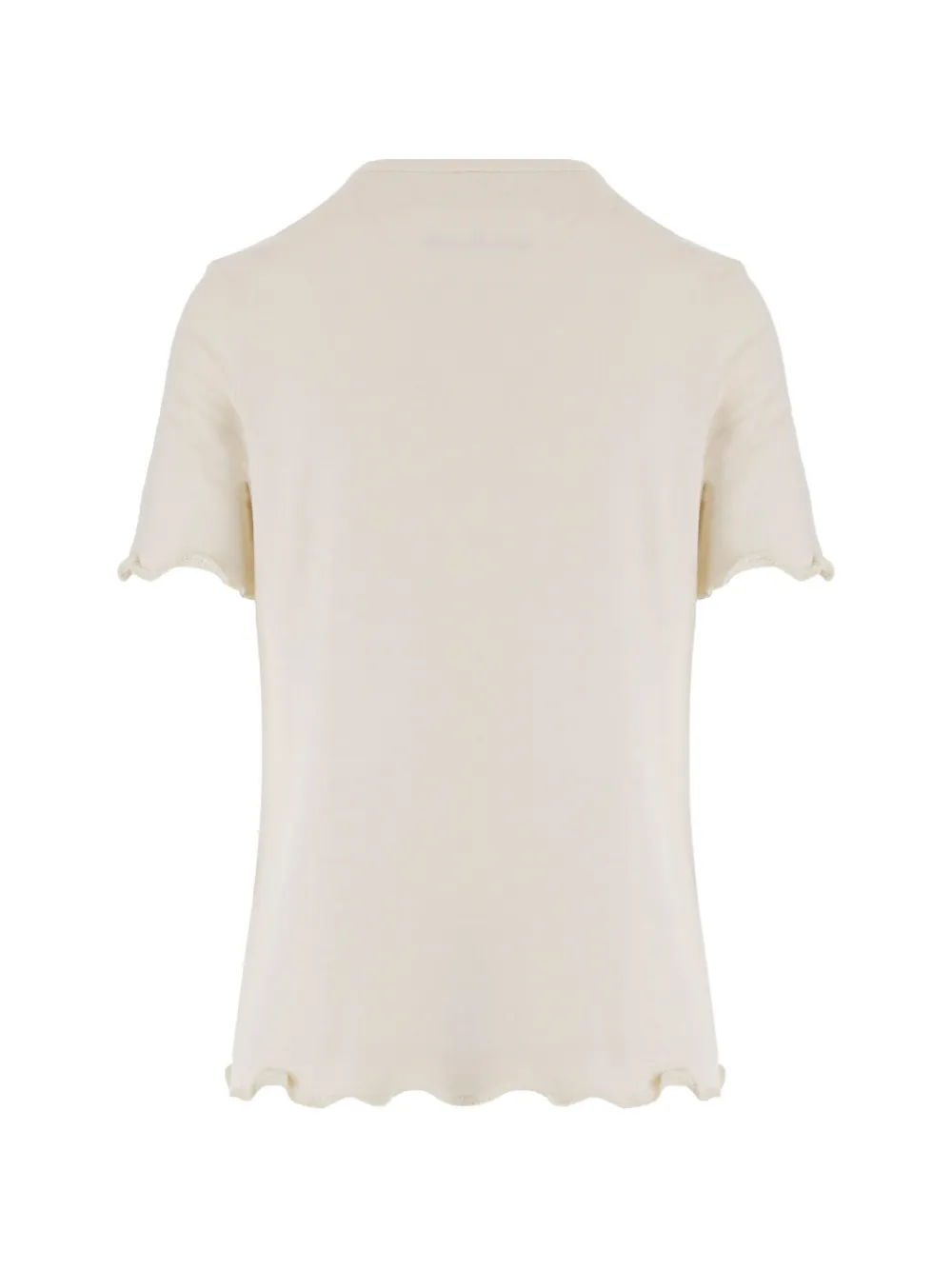 Jil Sander T-shirt met gewelfde afwerking Beige