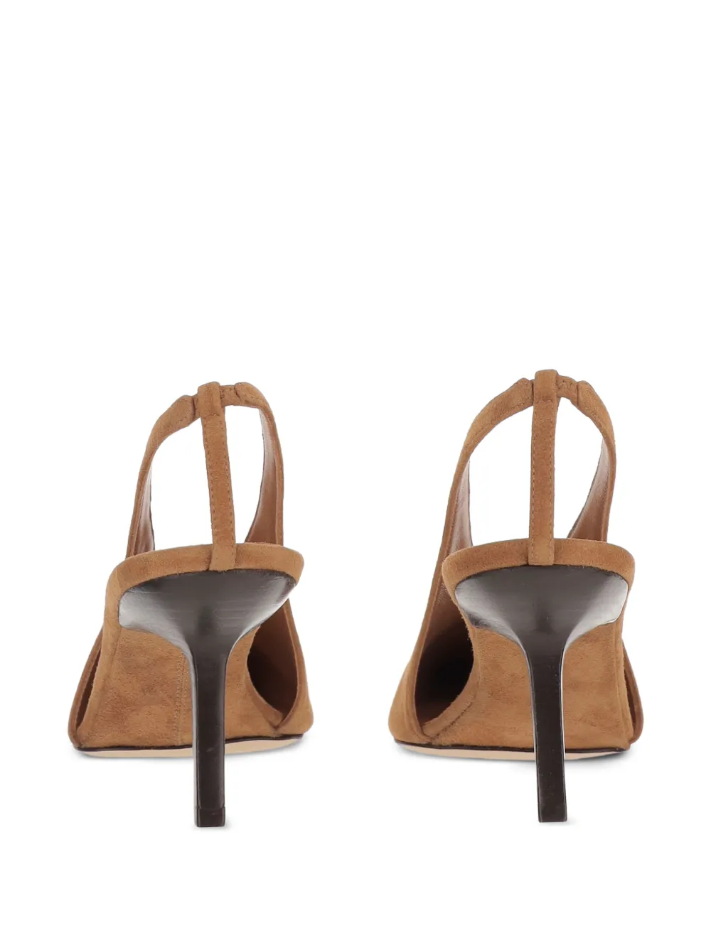  Armarium Evelina Square-toe Suede Pumps - Brown 