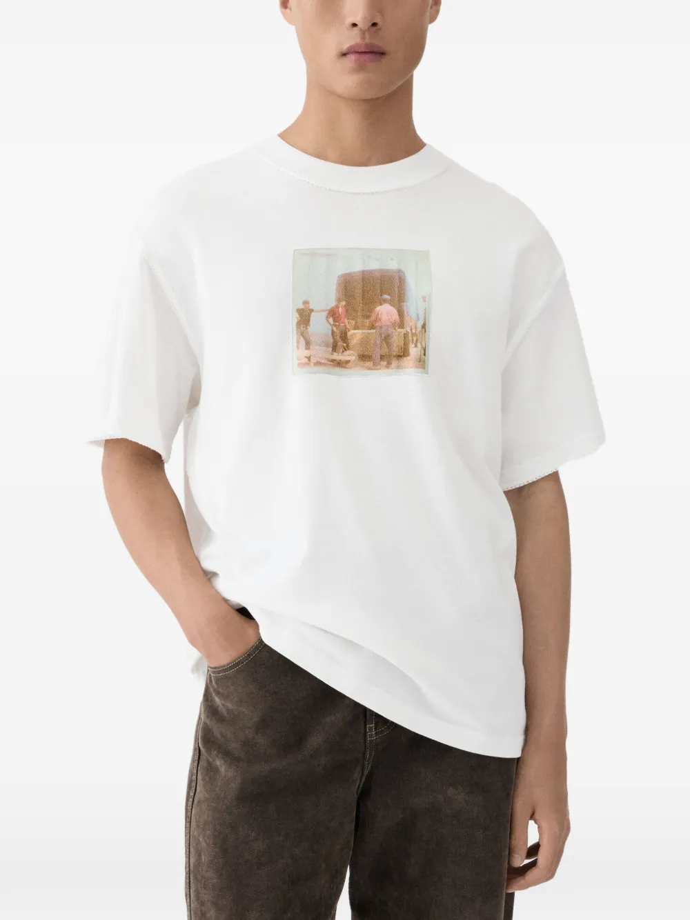 Jacquemus T-shirt met grafische print Wit