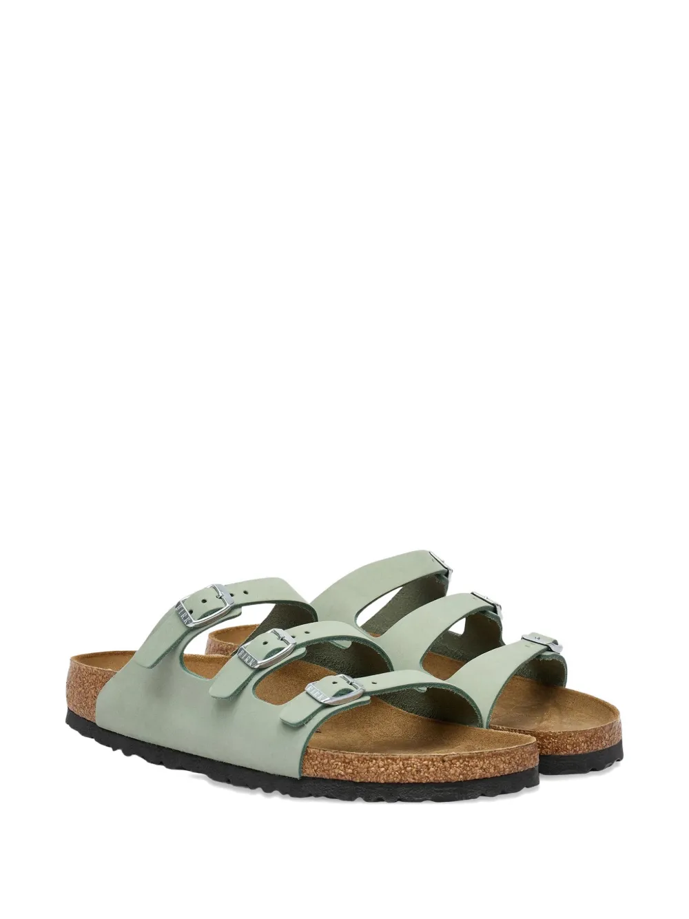 Birkenstock Leren sandalen met verstelbaar bandje Groen