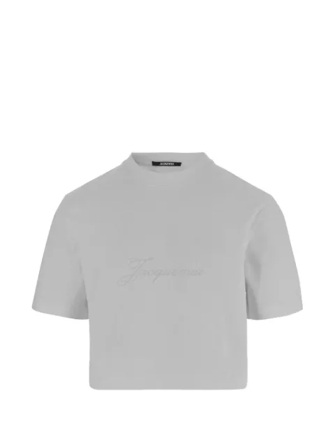 Jacquemus embroidered-logo cropped T-shirt