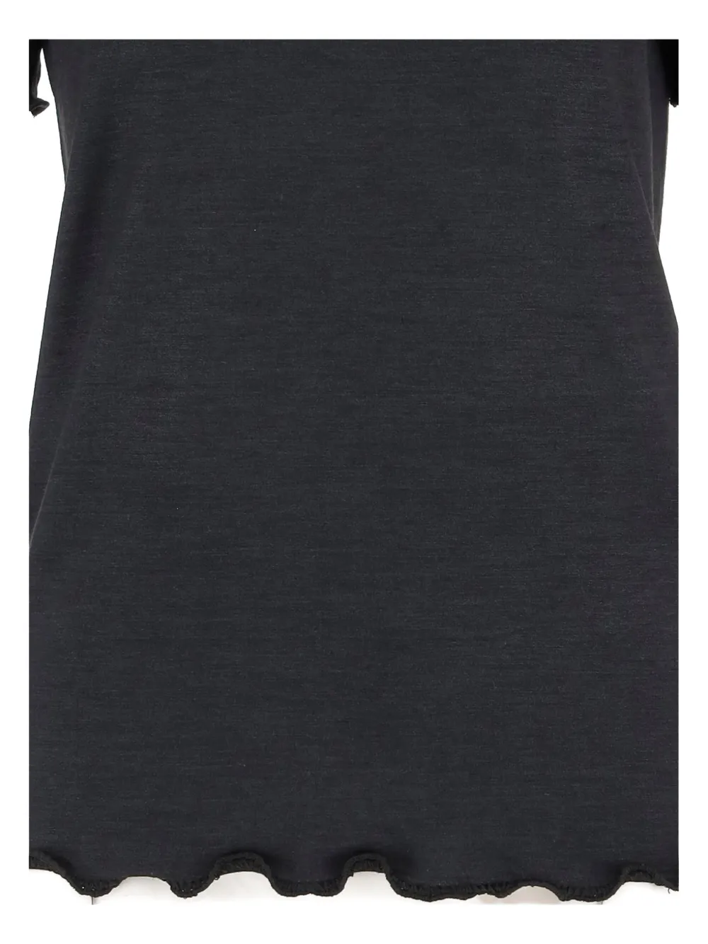 Jil Sander T-shirt met gesmockte afwerking en ronde hals Zwart