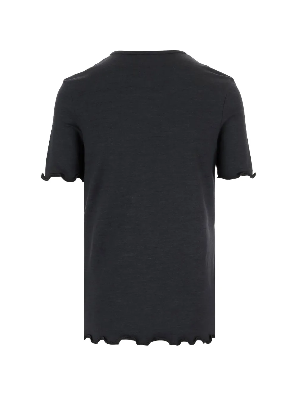 Jil Sander T-shirt met gesmockte afwerking en ronde hals Zwart