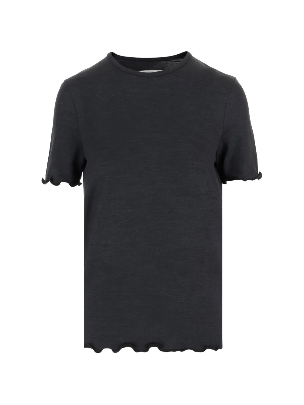 Jil Sander gathered-hems round-neck T-shirt - Nero