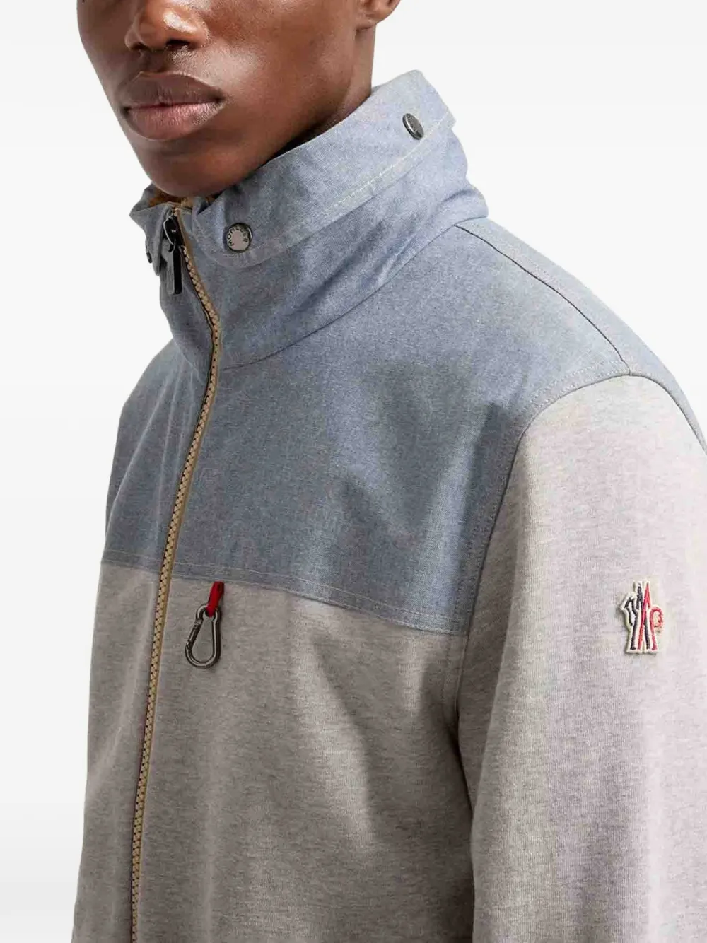 Moncler Grenoble Trui met capuchon en rits Grijs
