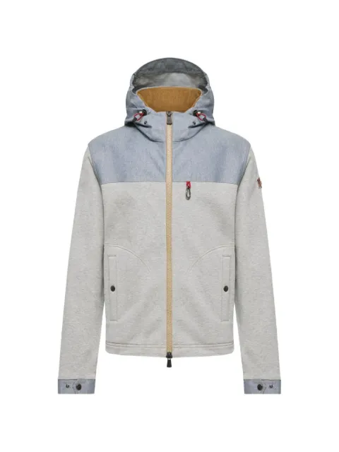 Moncler Grenoble cotton & chambray zip-up sweatshirt