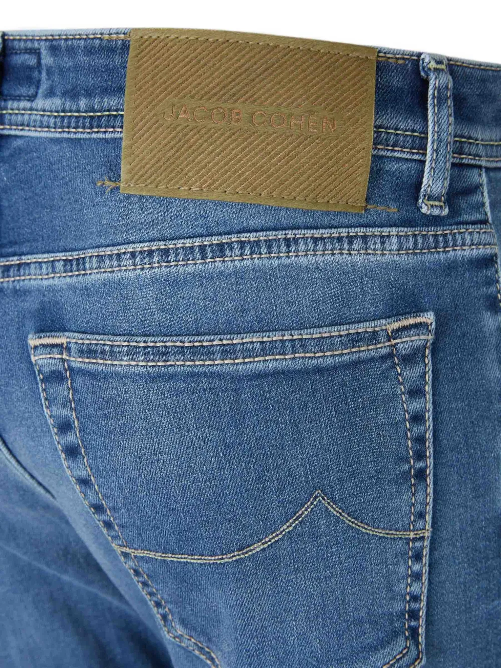  Jacob Cohën Vaqueros Con Parche Del Logo - Azul 