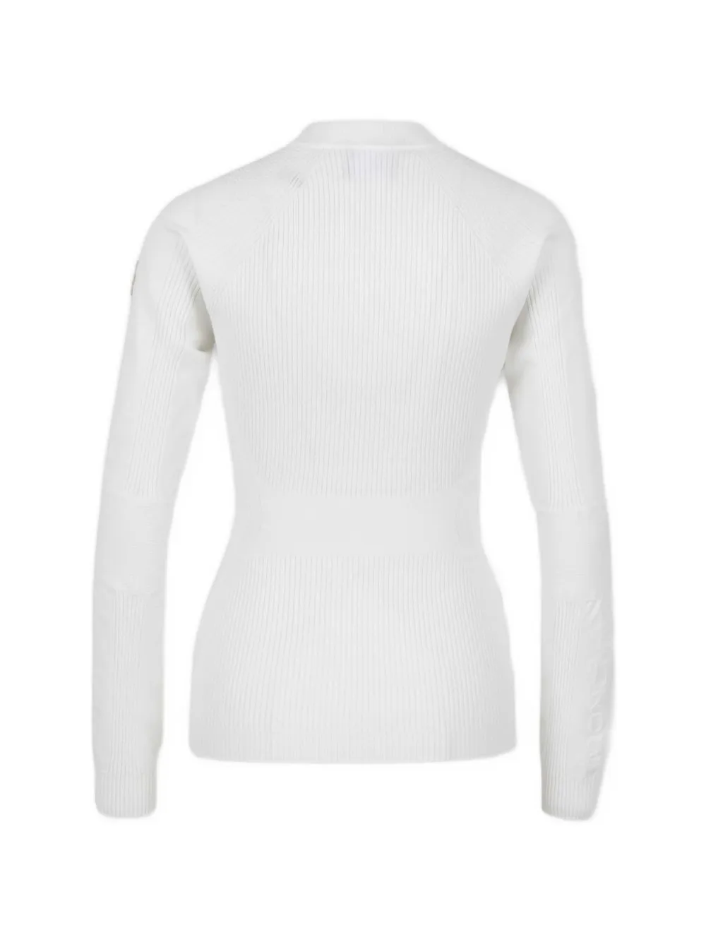Moncler Grenoble Ribgebreide trui met logopatch Wit