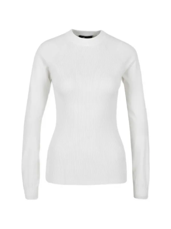 Moncler Grenoble Logo-patch Ribbed-knit Sweater in White