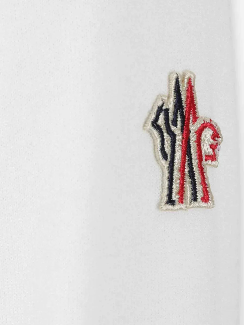 Moncler Grenoble Ribgebreide trui met logopatch Wit