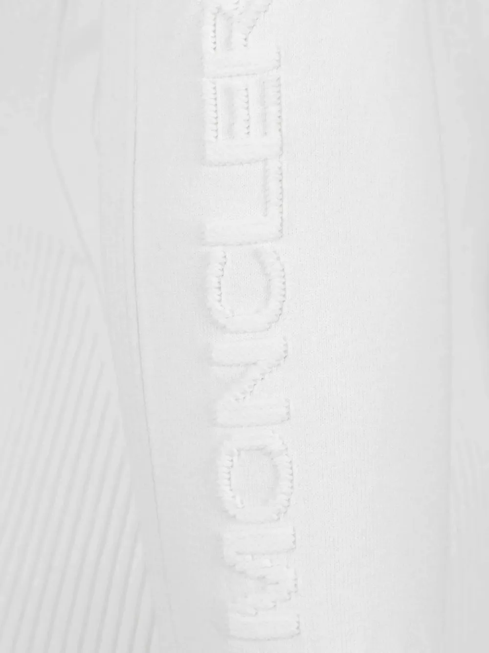 Moncler Grenoble Ribgebreide trui met logopatch Wit