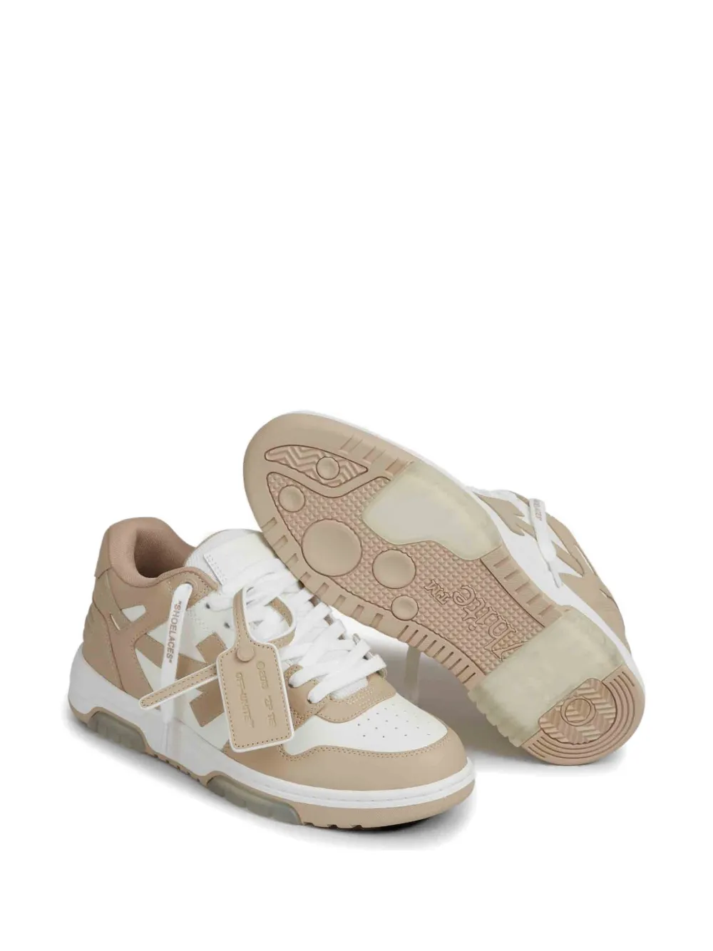 Off-White Out of Office leather sneakers Beige