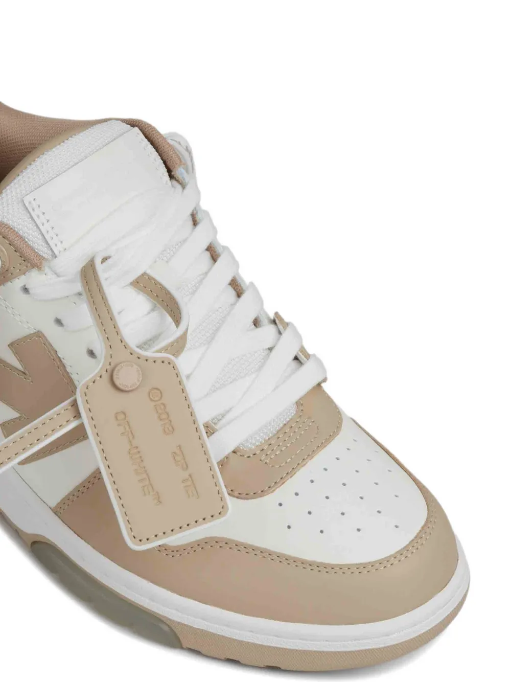 Off-White Out of Office leather sneakers Beige