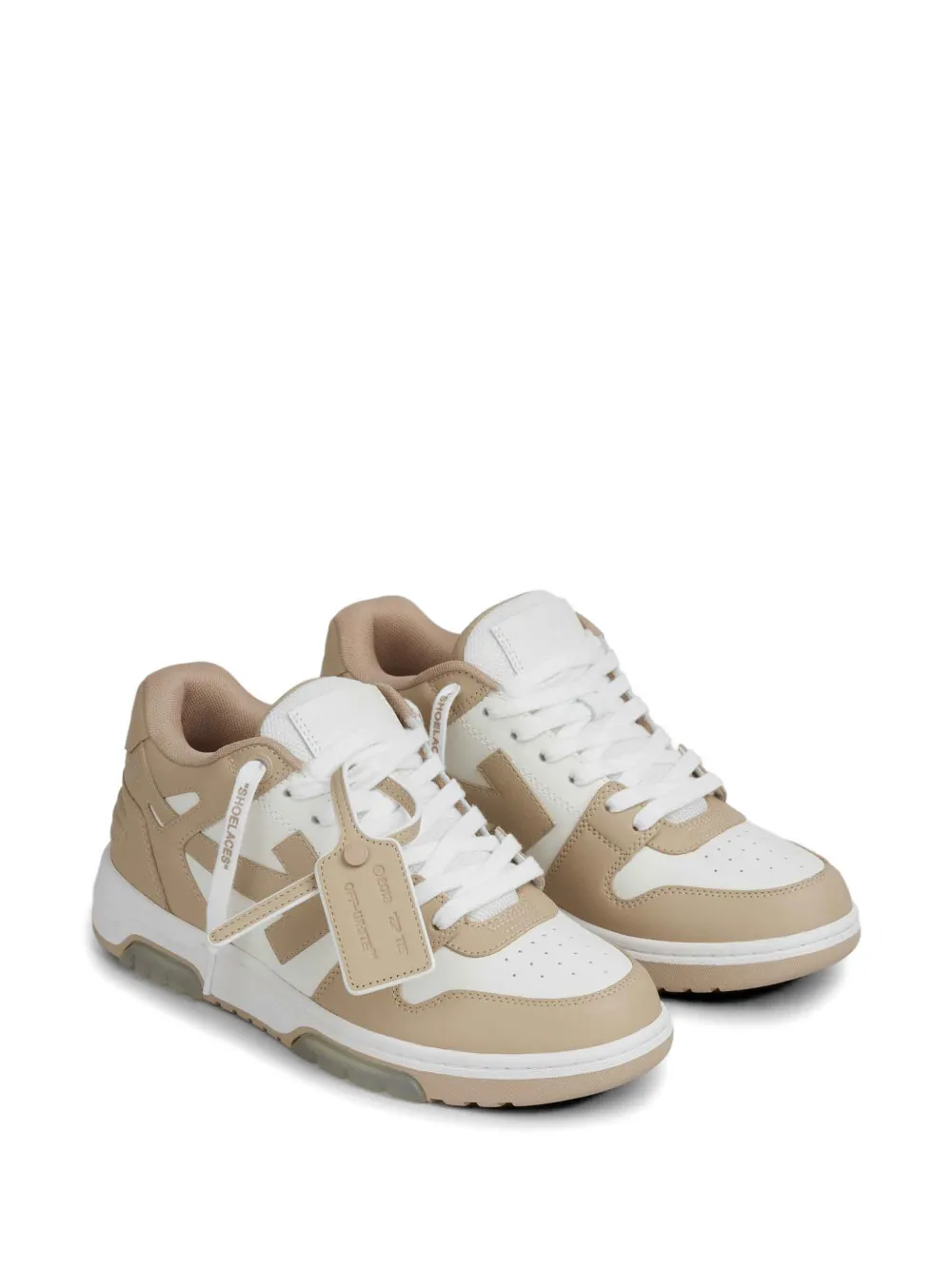 Off-White Out of Office leather sneakers Beige