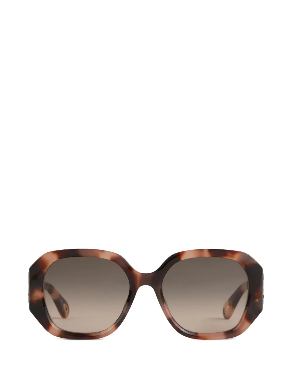 Chloé geometric-frame sunglasses - Braun