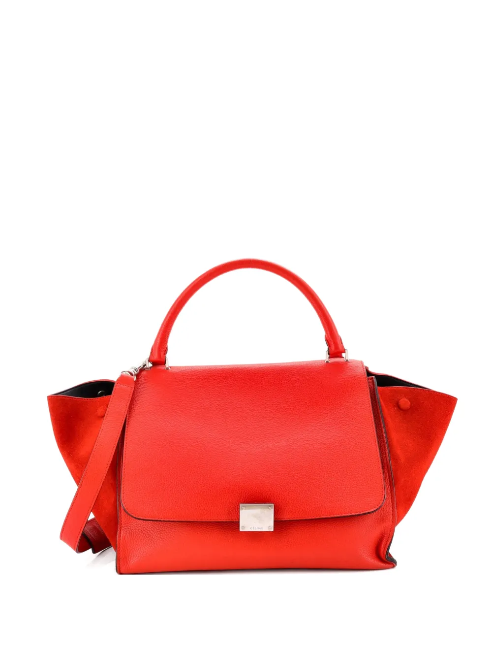Celine Pre-Owned Borsa a tracolla Trapeze media in pelle - Rosso
