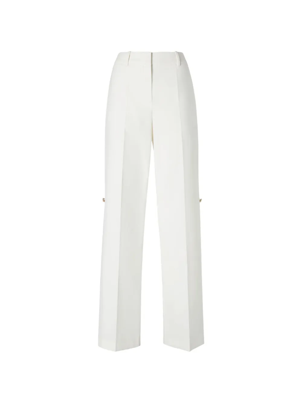 FENDI Broek met geborduurd logo Beige