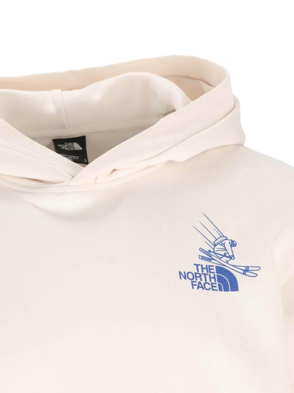 The North Face Hoodie met print Beige