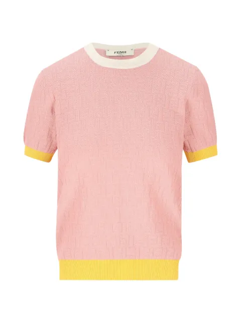 FENDI logo-pattern T-shirt