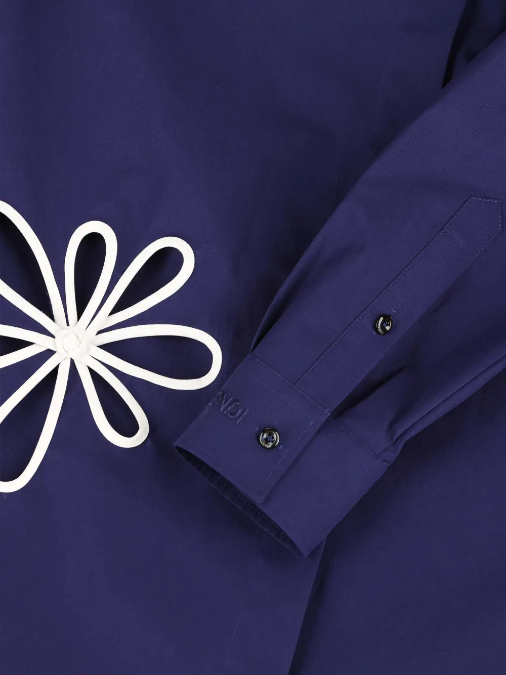 FENDI Blouse met uitgesneden bloem Blauw