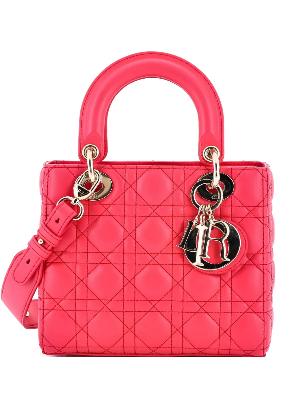 Christian Dior Pre-Owned Borsa a tracolla My ABCDior Lady Dior in pelle di agnello trapuntata con motivo Cannage - Rosa