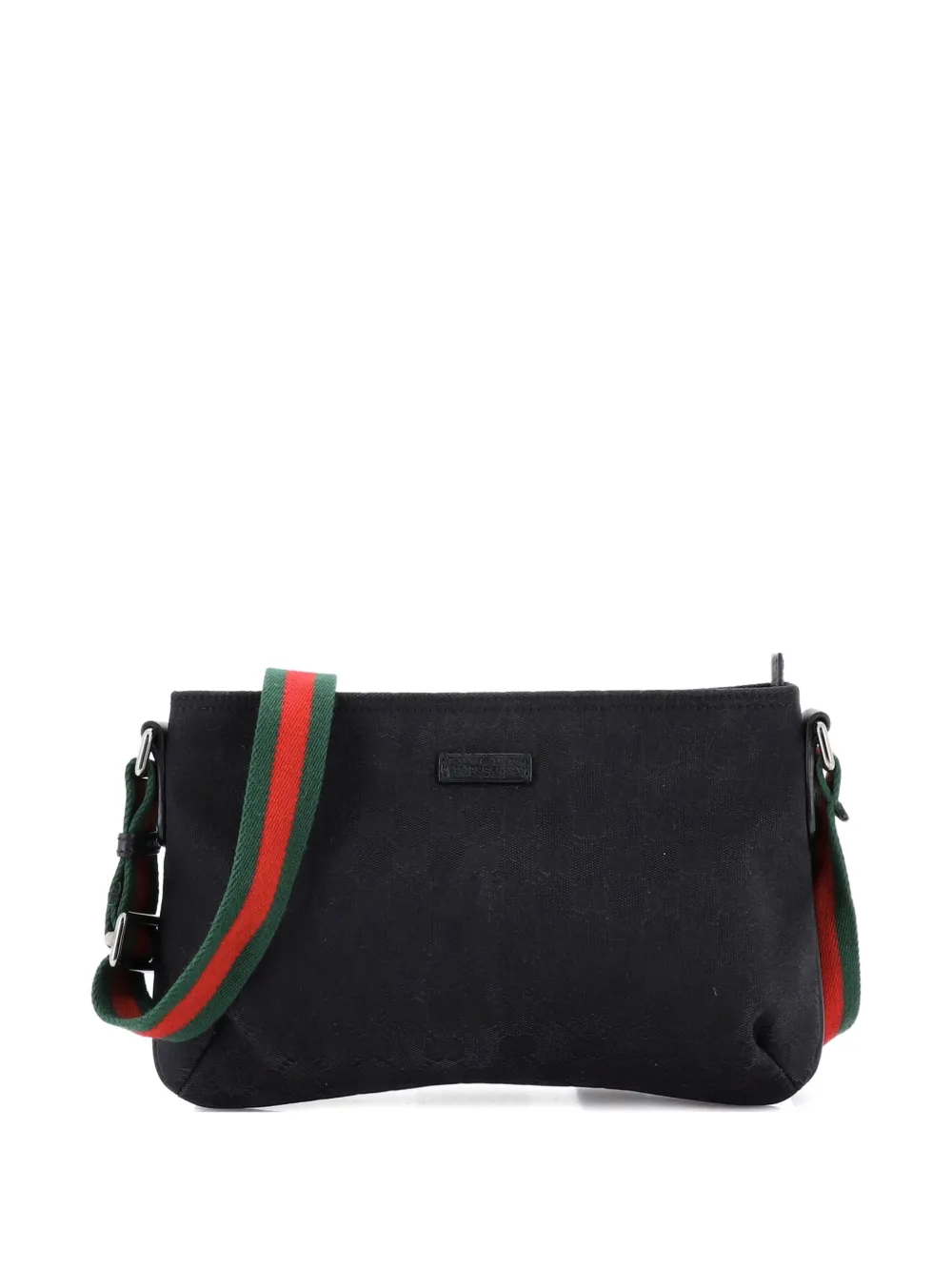 Gucci Pre-Owned Web Strap Messenger Bag GG Canvas Small crossbody bag - Nero